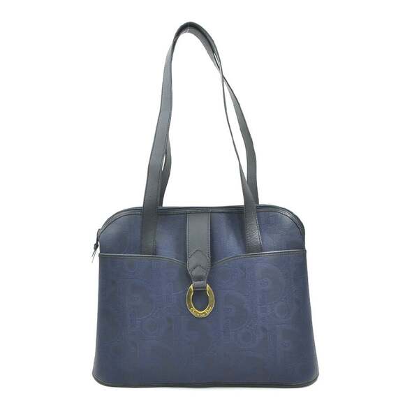 CHRISTIAN DIOR Blue Leather Shoulder Bag